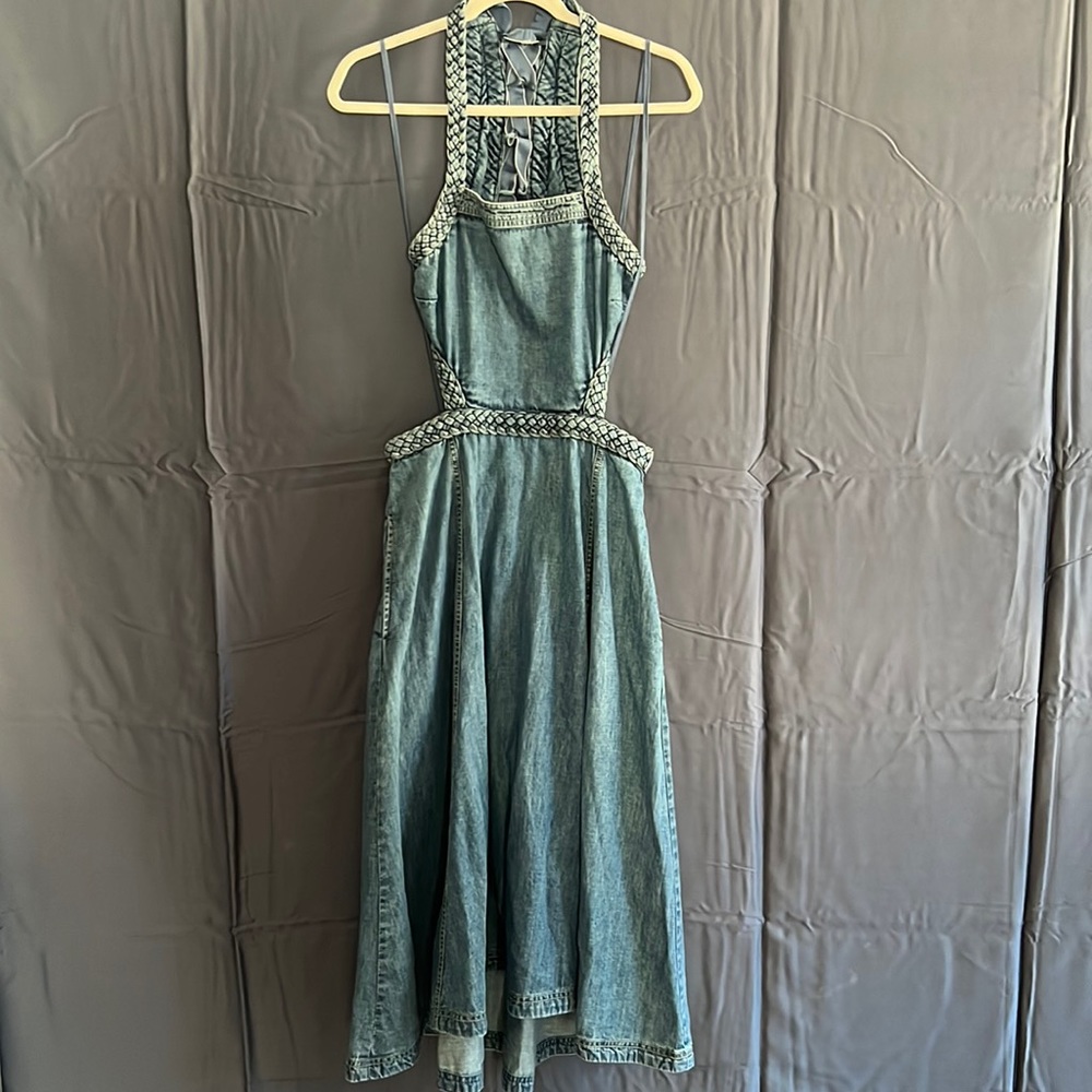 Anthropologie | Pilcro denim cutout dress